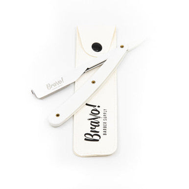 White Exposed Cut Throat Razor